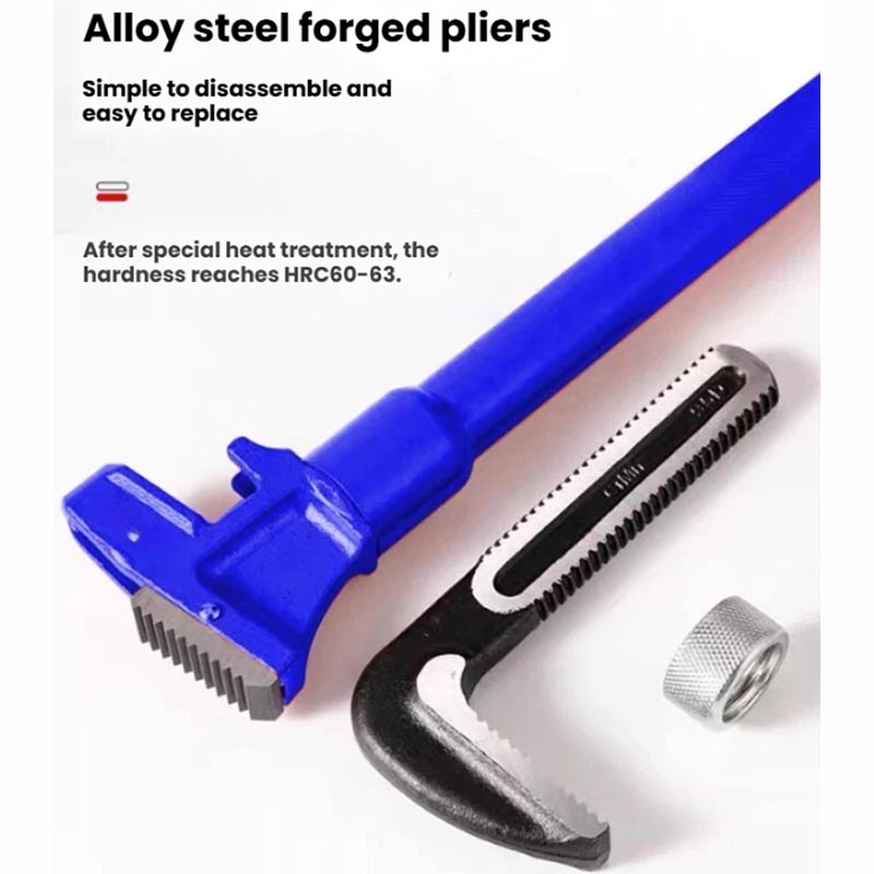 Pipe Wrench Adjustable - ประแจท่อแบบยืดหดได้ ด้ามจับยืดหดได้ พร้อมที่จับยางกันลื่น ปากจับแบบฟันหยักแข็งแรง ปรับขนาดได้