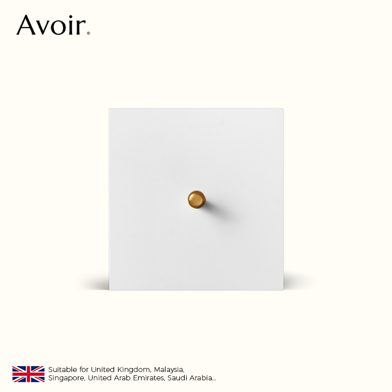 สวิตช์แบบกด Avoir Matte White  - Home Improvement Uk บทวิจารณ์และราคา