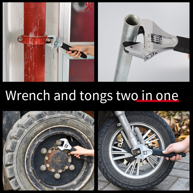 ประแจวงล้อปรับได้พร้อมที่จับกั - Pipe Wrench Adjustable บทวิจารณ์และราคา