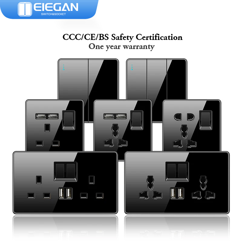 ELEGAN UK ซ็อกเก็ตสีดํา 16A/20 - Home Improvement Uk บทวิจารณ์และราคา